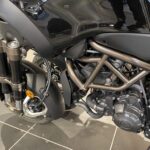 Yamaha Niken GT - left side close-up of frame/chassis and CP3 engine